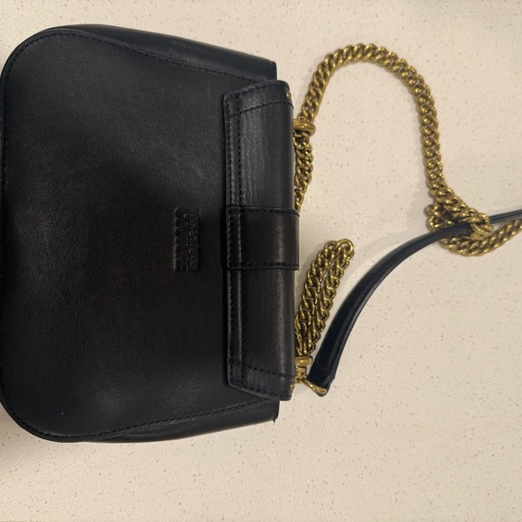 Black and Gold Studded Women's Bag - Picture 5 of 12